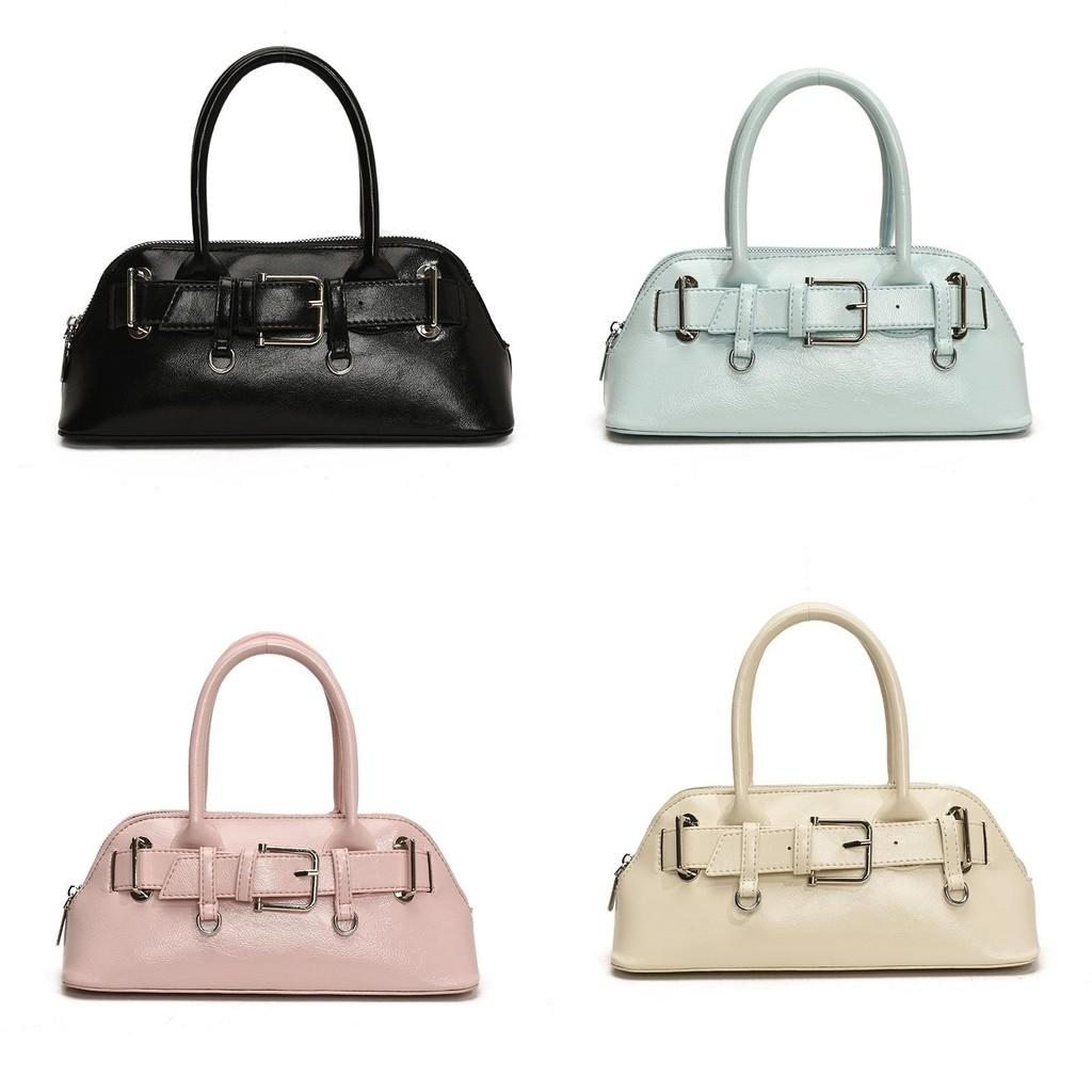 Shaped Shell Handbag Solid Color Single Shoulder Crossbody Bag Women Fashion