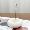 Cream Ceramic Incense Holder for Home, Tea Room, Agarwood, Sandalwood, High-End Design Incense Burner.