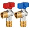1pc Brass Angle Valve Leak-Proof Water-Saving 0.5-inch Connection Valve For Bathroom Heater Plumbing Systems