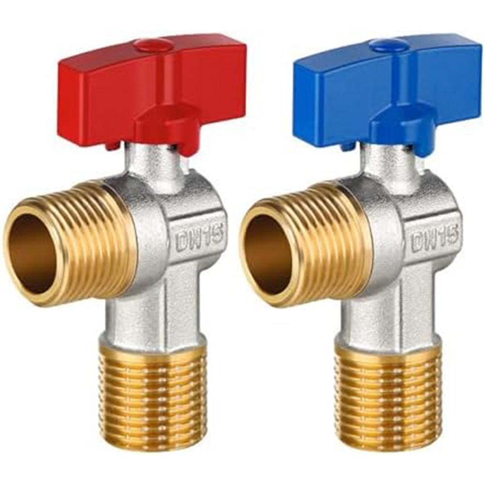 1pc Brass Angle Valve Leak-Proof Water-Saving 0.5-inch Connection Valve For Bathroom Heater Plumbing Systems