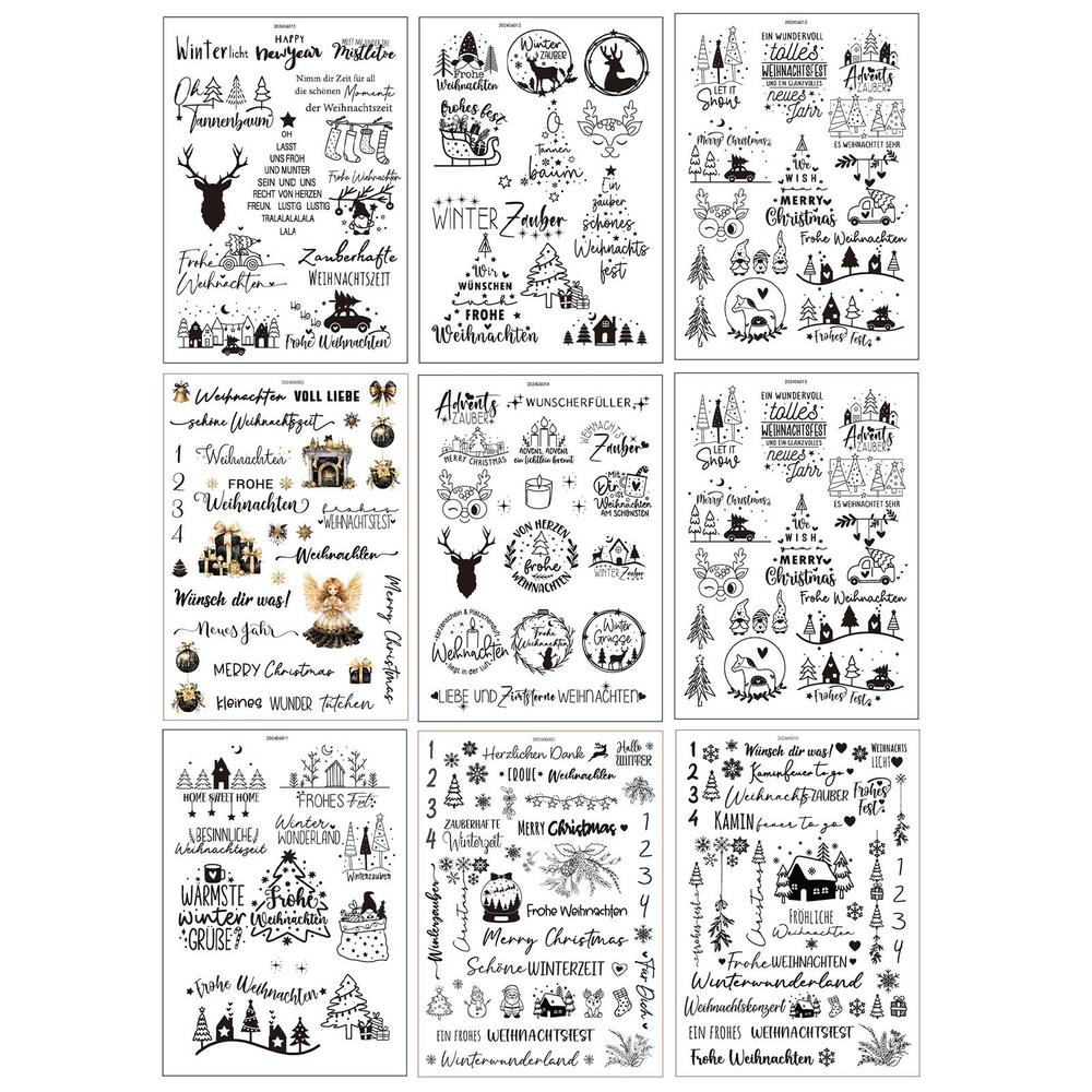 Christmas Sticker Wall Sticker Living Room Bedroom Home Decor Decals Art English Alphabet Stickers Positive Word Window Stickers