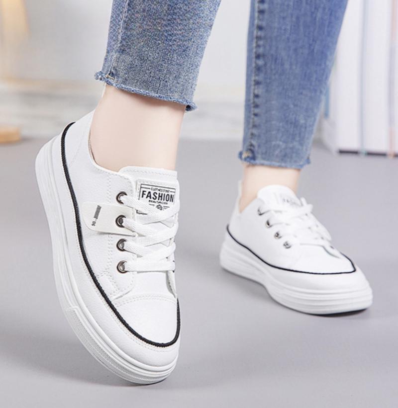 Weiße Schuhe für Damen, Leicht, Atmungsaktiv, Vielseitig, Nischen-Sport-Freizeitschuhe mit weicher Sohle