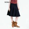 MO&Co. Women's Lightweight Denim High-Waist Mid-Calf Skirt