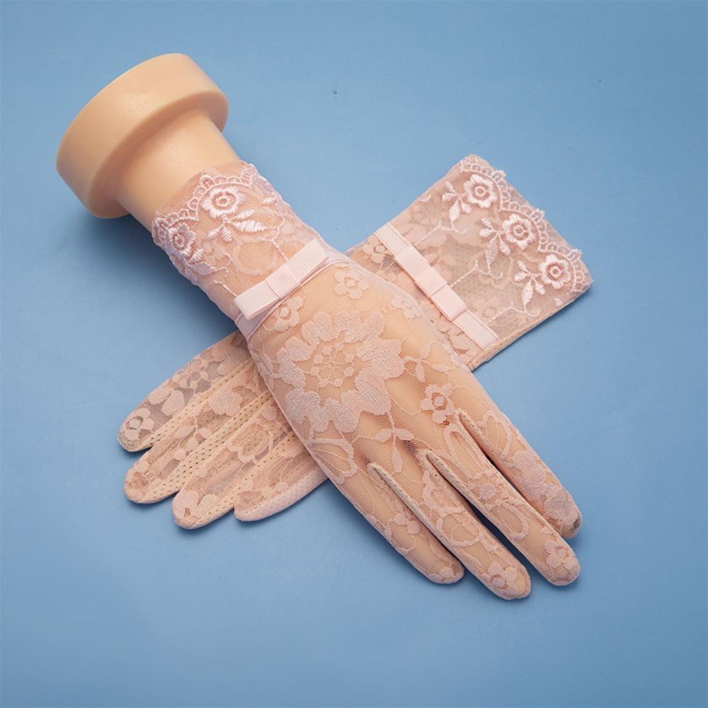 Anti-UV Women Gloves Thin Lace Sunscreen Gloves New Mittens Outdoor Riding