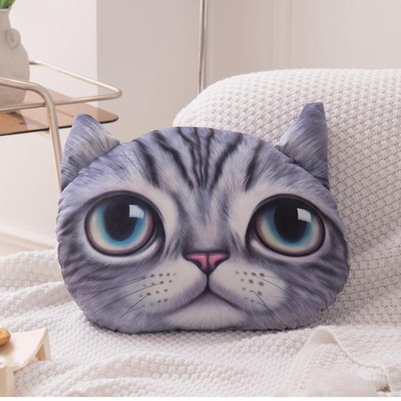 Realistic 3D Printed Dog Pillow Comfortable and Durability Plush Velvet Cushion for Animal Lover Optional Prints
