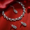 American Diamond AD with Colorful Crystal Necklace Jewellery Set for Women/Girls | Perfect for Weddings, Parties & Festive Occasions