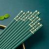 Sada 5 párů hůlek Family Pointy Alloy Sada protiskluzového nádobí Japonské hůlky Kuchyňské nástroje na vaření
