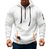 Men's Sweatshirt Hoodie Zipper Arm Pocket Cardigan Men's Sports Large Size Casual Hoodie