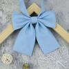 Solid Satin Square Corner Bow Tie Classic College Style Elegant Accessories For Girls Students Daily School JK Uniform Wear
