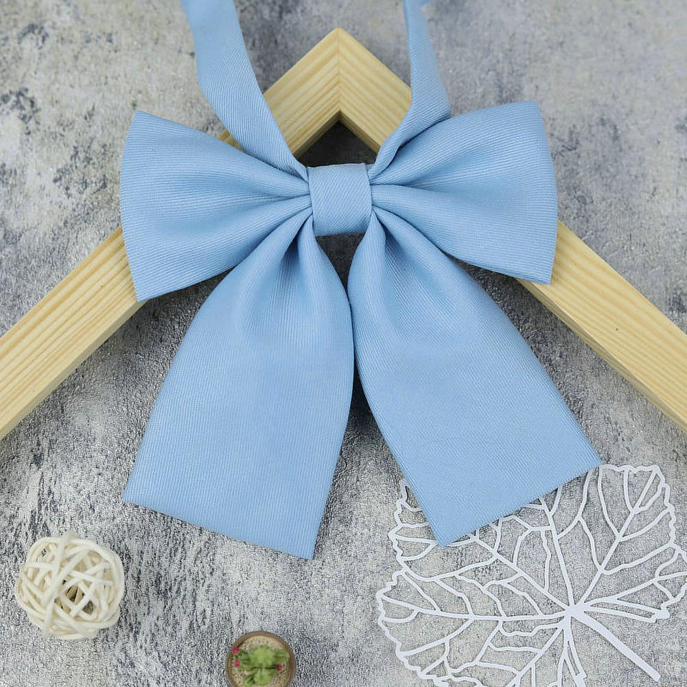 Solid Satin Square Corner Bow Tie Classic College Style Elegant Accessories For Girls Students Daily School JK Uniform Wear