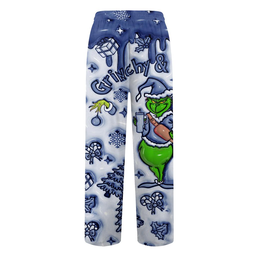 Weiche Pyjamahose für Herren mit Kordelzug und Taschen, lässige Sporthose