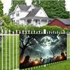 Background cloth 1 piece. The cemetery is decorated with a full moon background cloth wall, covered with polyester fiber.