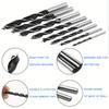 8pc 3-10mm Three Pointed Woodworking Drill DC Branch Drill Drilling Electric Drill Bit Drilling Twist Drill Tool Plastic Box Set