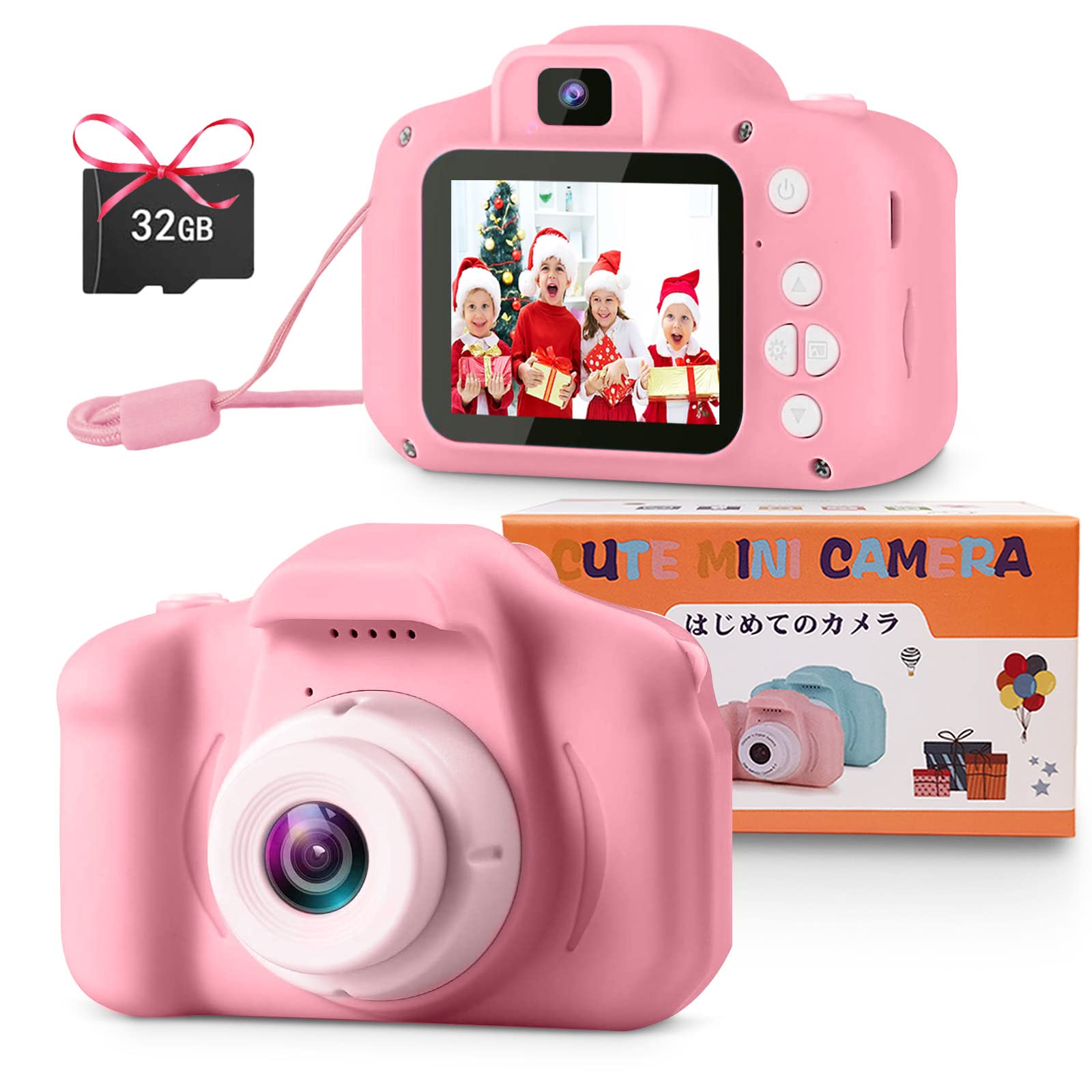 

POSO Игрушечная камера для девочек возрастов Запись HD-видео Игрушка Цифровая SD-карта Таймерная съемка День Подарок на день рождения с японским подарком для девочек возрастов и 9 детей