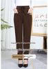 Corduroy Women's Plus Size Cotton Pants for Winter/Autumn, Thickened with Velvet, Ideal for Middle-Aged and Elderly.