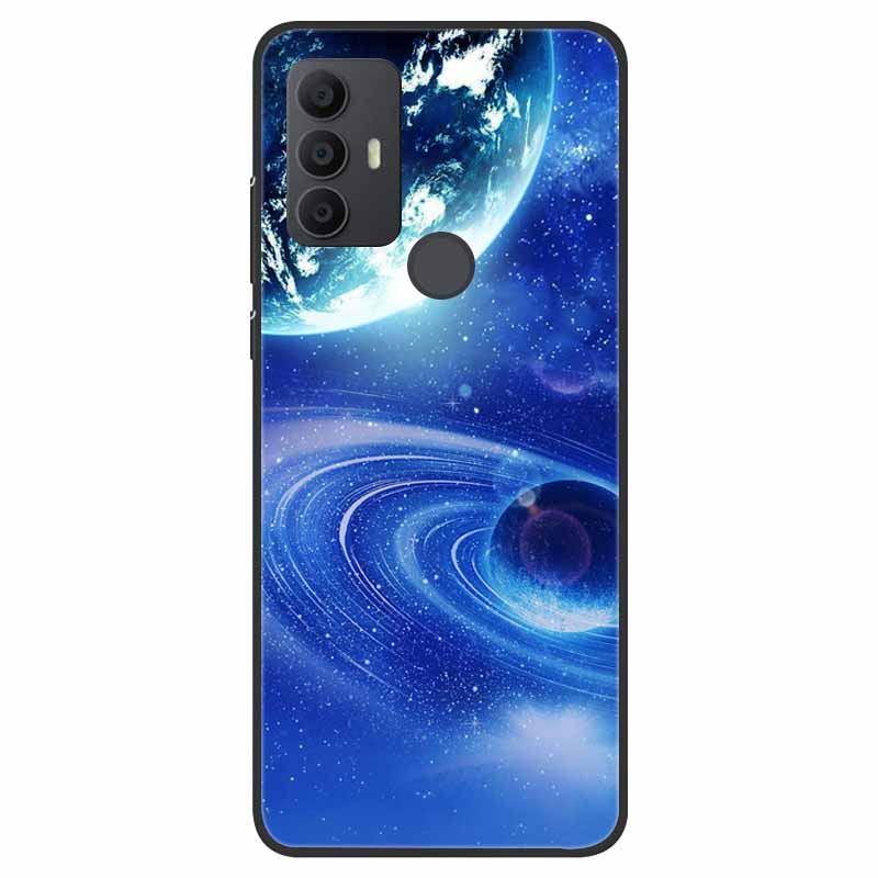 For TCL 30 SE Case Silicone Starry Space TPU Soft Back Cases For TCL 305 Cover Marble Painted for TCL 30SE TCL305 Fashion Bags