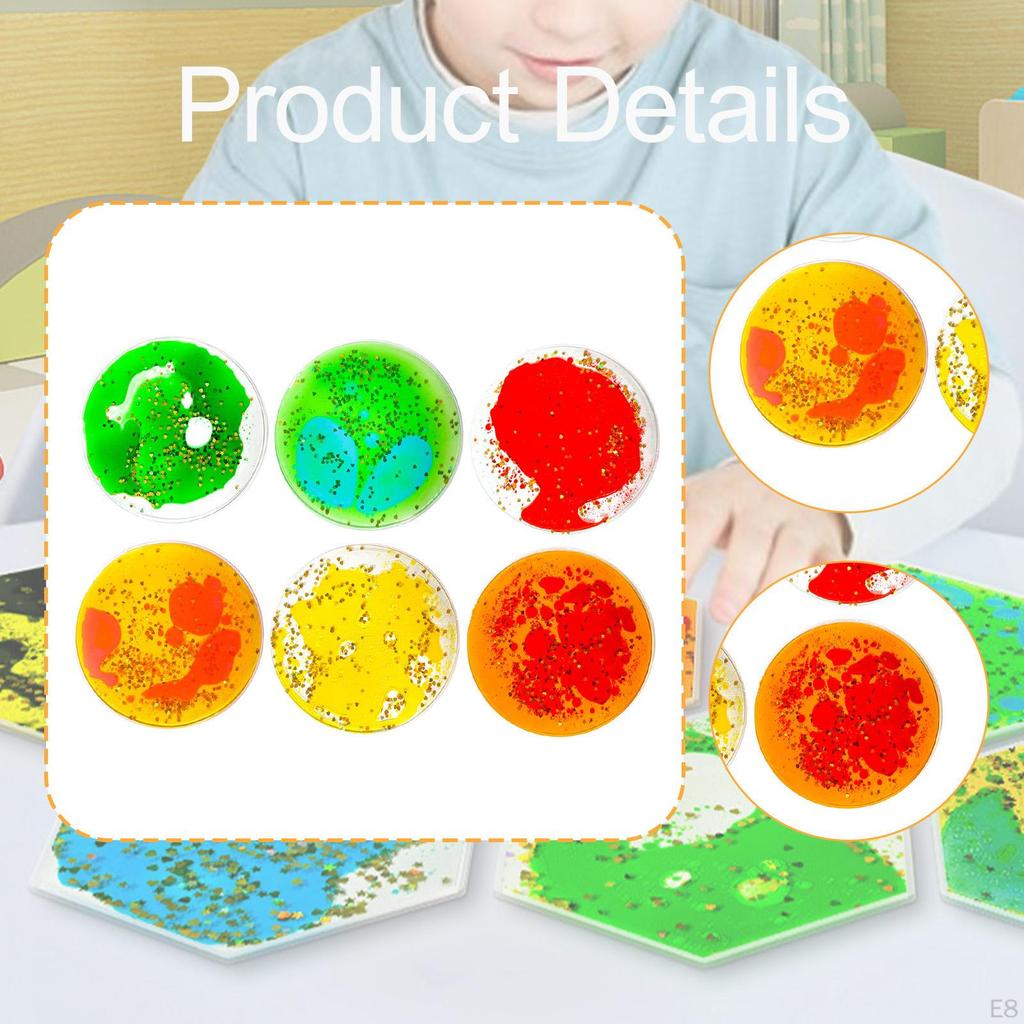 6 Count of Fidget Liquid Motion Toys, Ideal for Holiday Gifts And Prizes