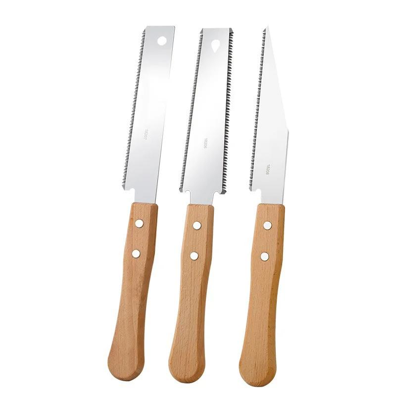 Handsäge im japanischen Stil einseitig/doppelseitig feinzahnige Holzsäge SK5 Stahl flexible Handsäge Gartenhandwerkzeug für die Holzbearbeitung