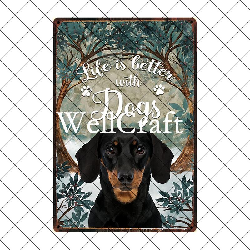 [ Wellcraft ] Pet I Am You Friend Dachshund Dog Bath Shop Wine  Art Metal Tin  Sign Wall  Poster Iron Painting Pub D-02 20*30 CM