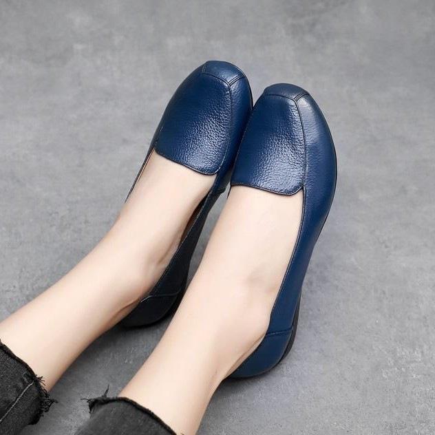 Spring New Medium and Comfortable Soft-soled Shoes Round Head Flat-soled Doudou Shoes, Shallow Single Shoes for Pregnant Women