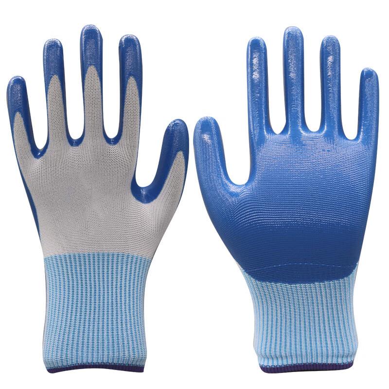 Manlu Premium Nitrile Dipped Work Gloves One Size