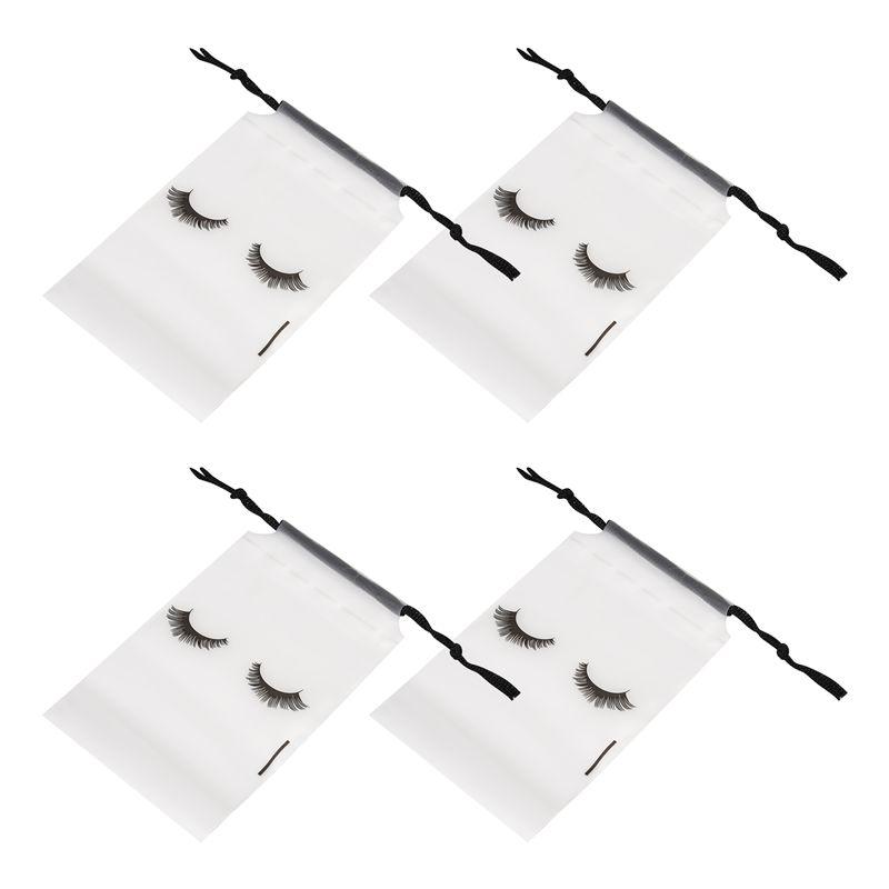 

SHGO-100Pcs Lash Bags For Clients Lash Goodie Bags For Clients Lash Aftercare Bags Eyelash Extensions Makeup Bags прозрачный белый