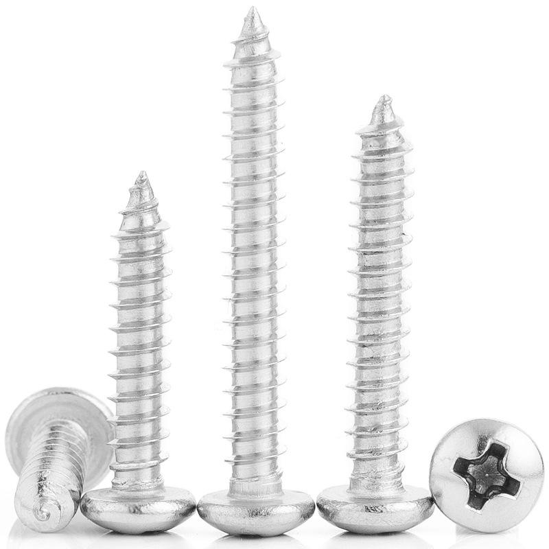 316 Edelstahl Kreuzrundkopf- und Senkkopf-Blechschrauben M2-M6