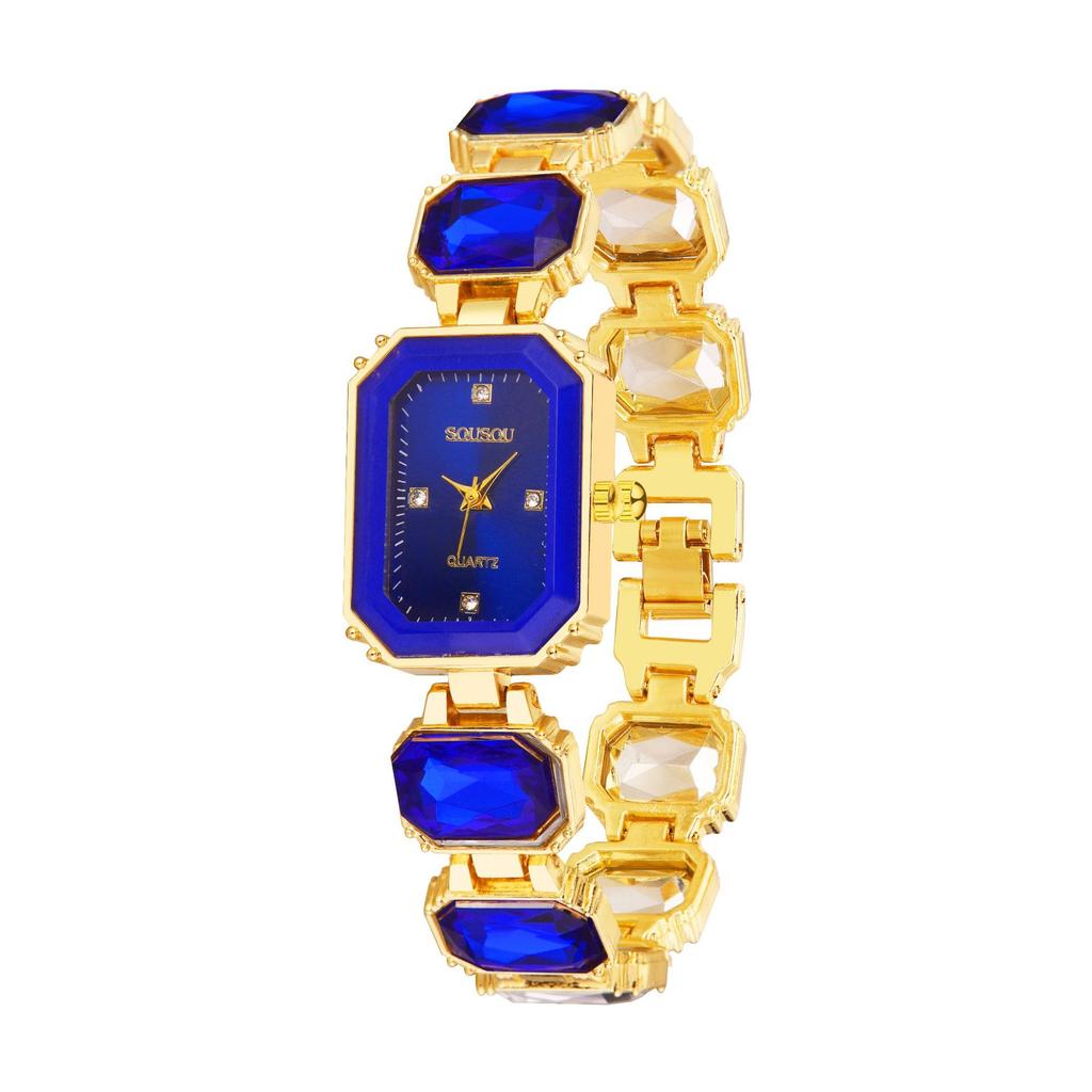 Women Crystal Bracelet Strap Quartz Watch Ladies Wristwatch Clock