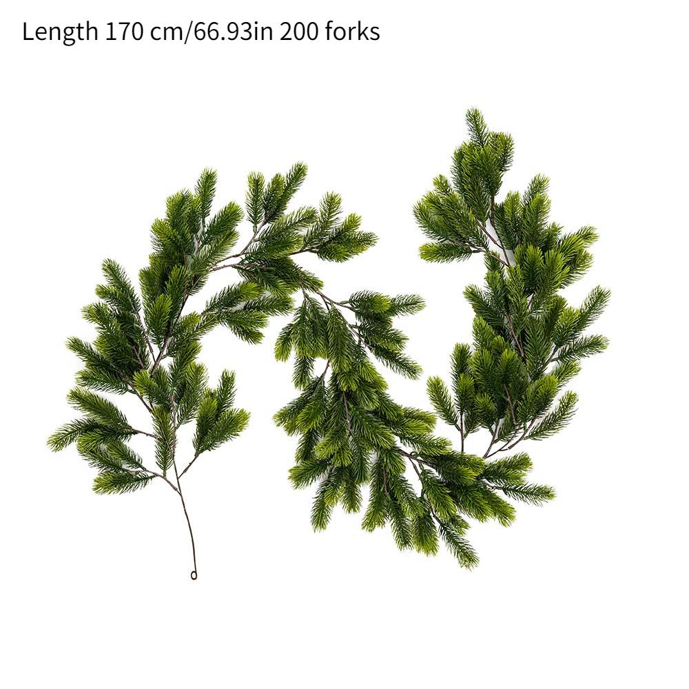 190/170cm Artificial Plant Christmas Garland Fir Pine Tree Branch Christmas Decoration Rattan Wreath Vine for Home