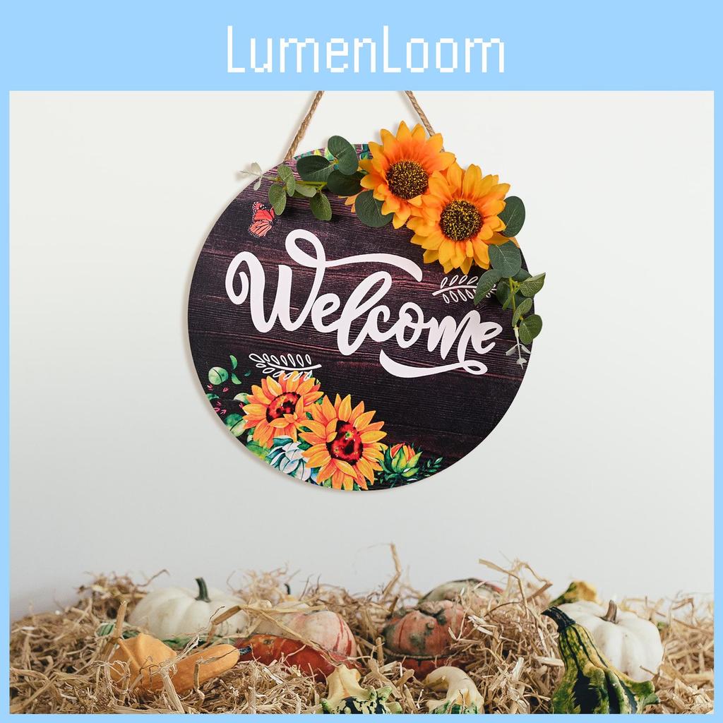 Wunderschöner Sonnenblumen-Willkommens-Türhänger für gemütliche Herbst-Heimdekoration
