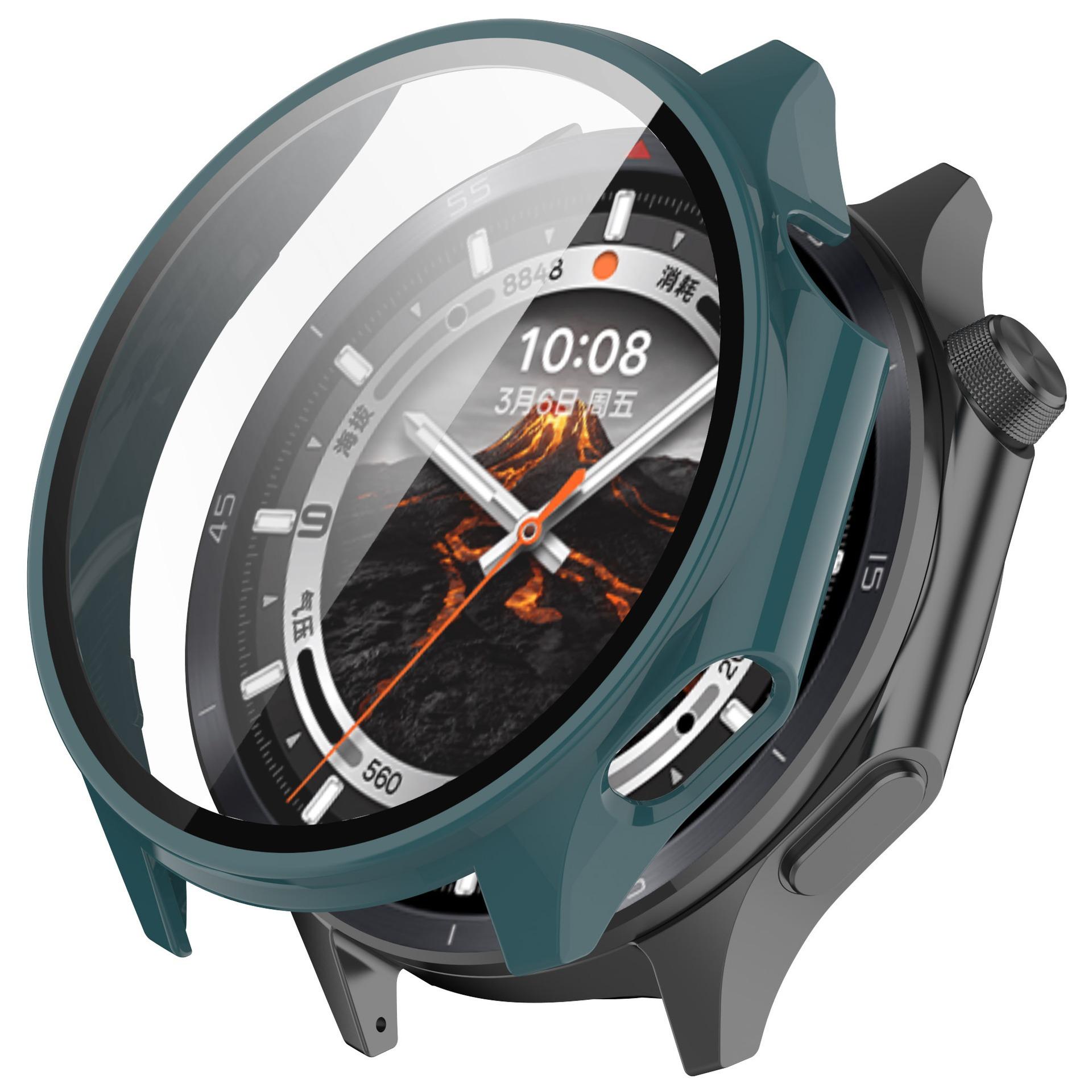 

Tempered Glass Case For OnePlus Watch 3 Smart Watch Screen Protector For Oppo Watch X2 Cover Shell accessories For OnePlus Watch 3 сосна зелений колір