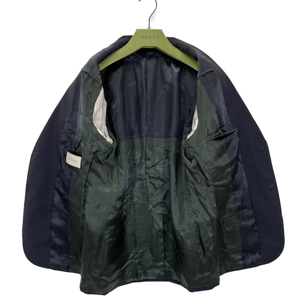 GUCCI 406135 Z596D Navy Wool x Mohair Suit Set suit setup 50 NavyUsed