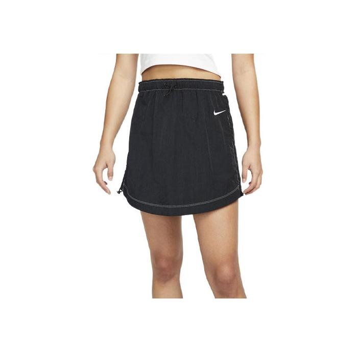 Nike Logo Woven High-Waisted Breathable A-Line Comfortable Casual Skirt Women Skirts Black DM6200-010