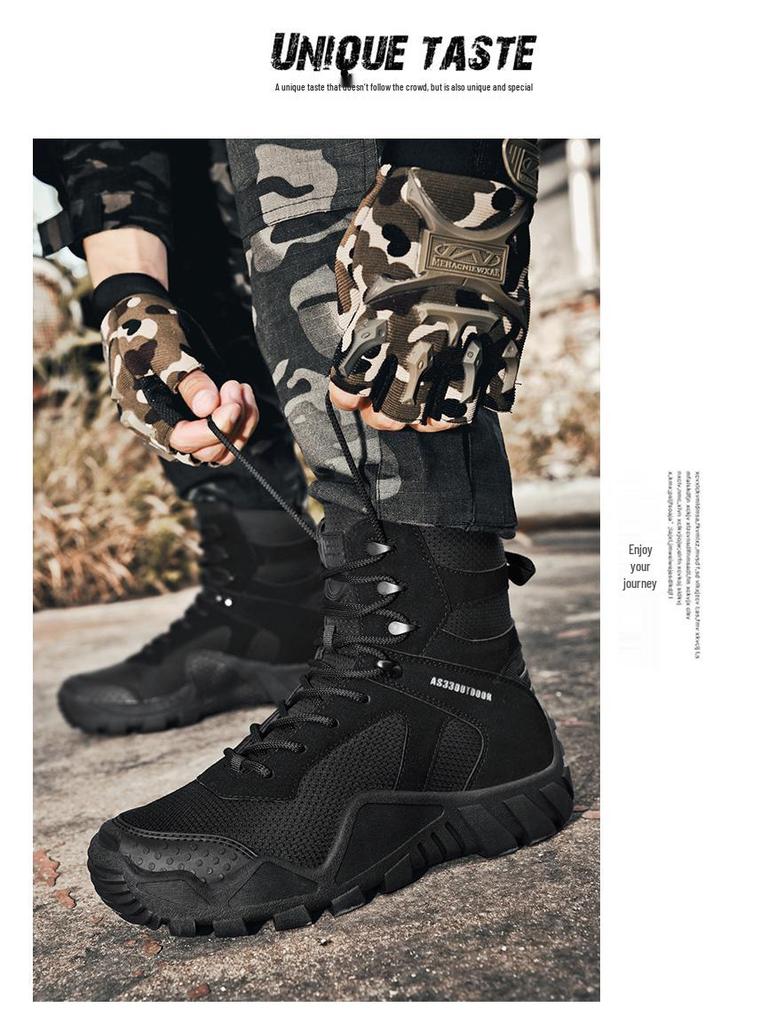 Plus Size Camouflage Military Boots: Wear-Resistant, Perfect for Hiking and Climbing