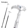 White Luxury Decorative Cosplay Flexible Cane Elegant Fashion Eagle Adjustable Cane Cosplay Alloy Crosier Vintage  Stick 105cm