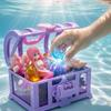 Children's Diving Toy Summer Glowing Mermaid Treasure Chest Swimming Pool Underwater Treasure  Game Set
