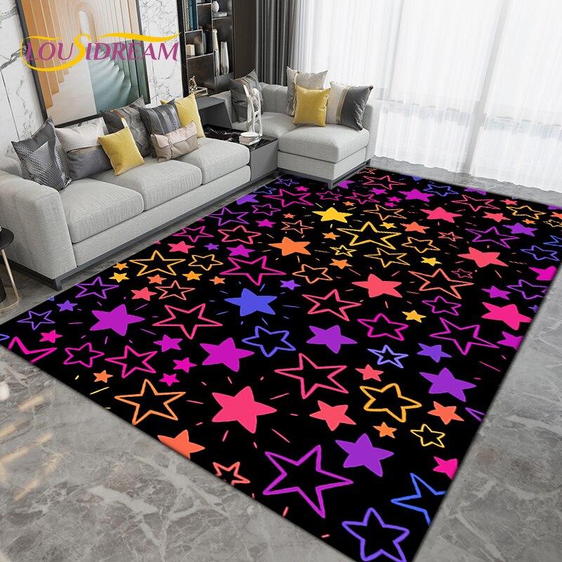 Pentagon Five-pointed Star Area Rug,Carpet Rug for Living Room Bedroom Sofa,Kitchen Bathroom Doormat Non-slip Floor Mat Gifts