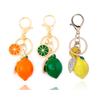 Chaveiro Criativo de Fruta Artificial Fofo Strass Limãozinho Chaveiro de Carro Pingente de Bolsa Feminina Chaveiro Desenho Animado Presente
