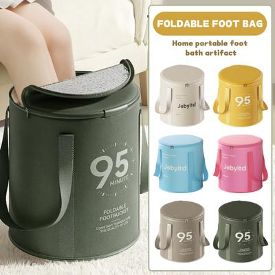 1Pcs Portable Folding Foot Bath Bucket Foldable Foot Bath Bag Foot Basin Outdoor Portable Foot Basin Insulated Foot Bath Bucket