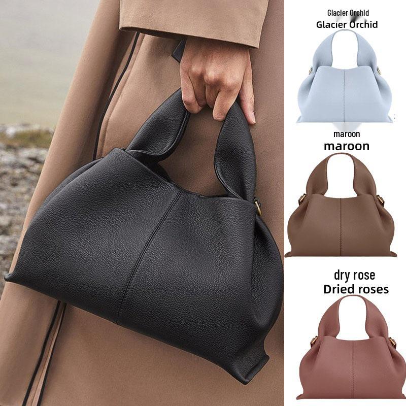 Sac Bandoulière en Cuir Véritable pour Femme Boling'en Cloud Dumpling