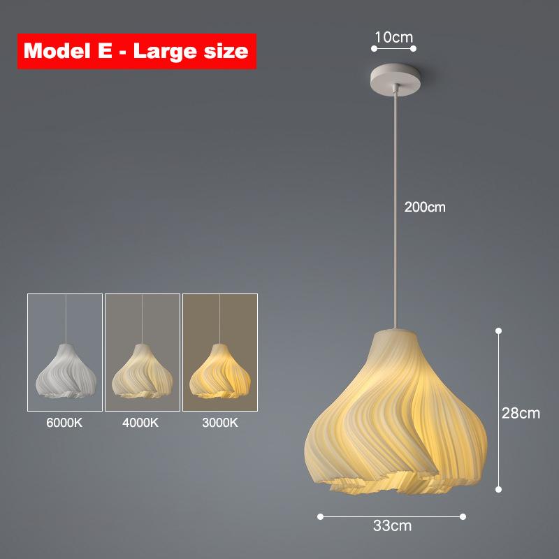 Modern 3D Printing Kitchen Bar LED Pendant Lights Bedroom Bedside Chandelier Bedroom Study Restaurant Island Cafe Hanging Light