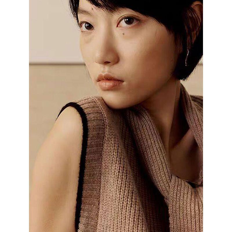 MD Women Clothes Early Autumn Elegant Stacked Commuter Style Intellectual Fleece Lead Vest Vest Female 05653800707