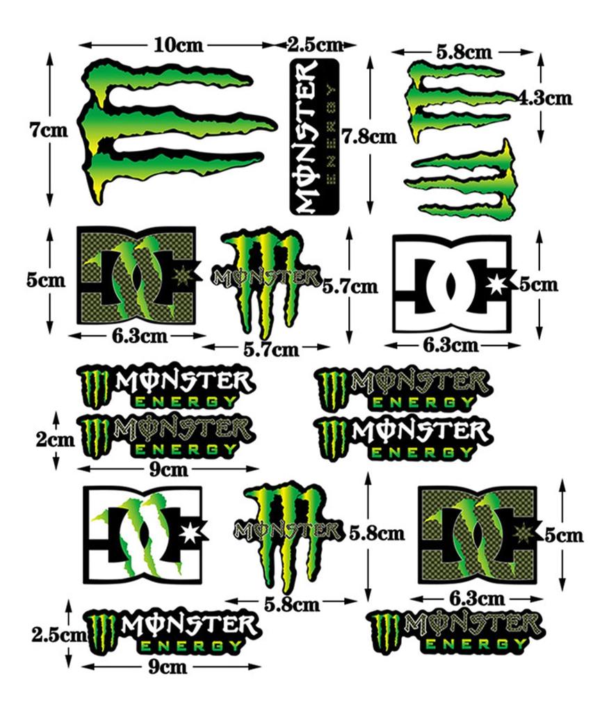 Vitalux Set of 4 Racing Logo Stickers for and Waterproof and Universal Sponsor Stickers for Drink Brands and Race Teams Cars, Motorcycles, Scooters,