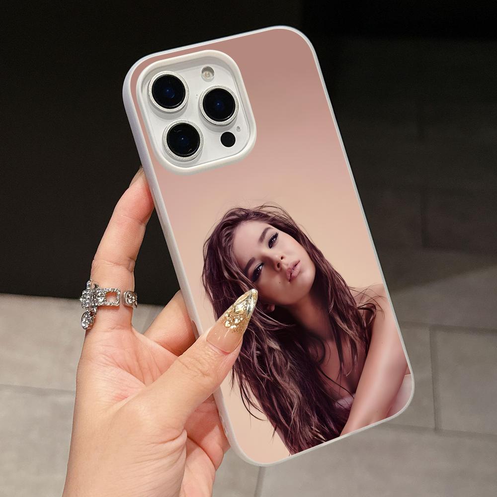 Hailee Steinfeld Jelly Double layer White Mobile Phone Case for iPhone 17 16 15 14 13 12 11 Air Pro Max Plus Protective
