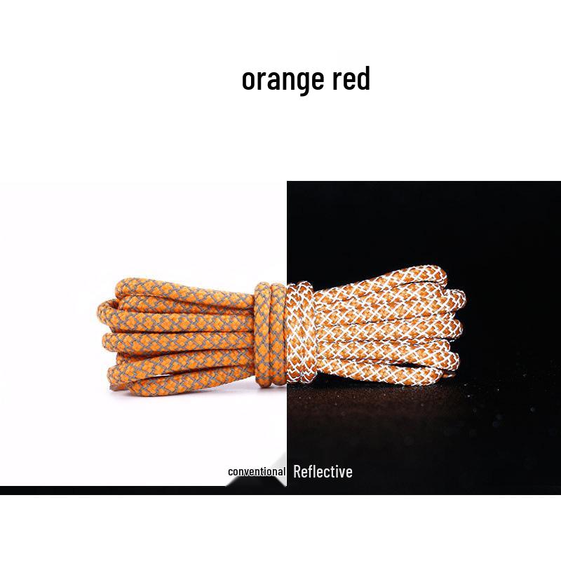 Round Reflective Starry Sky Luminous Shoelaces (Black, One Pair)