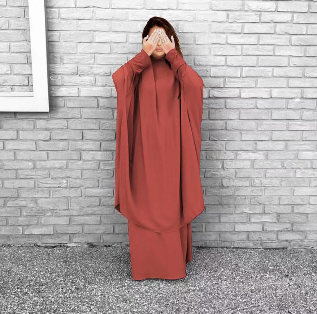 New 2022 Solid Color Swing Dress Robe Set