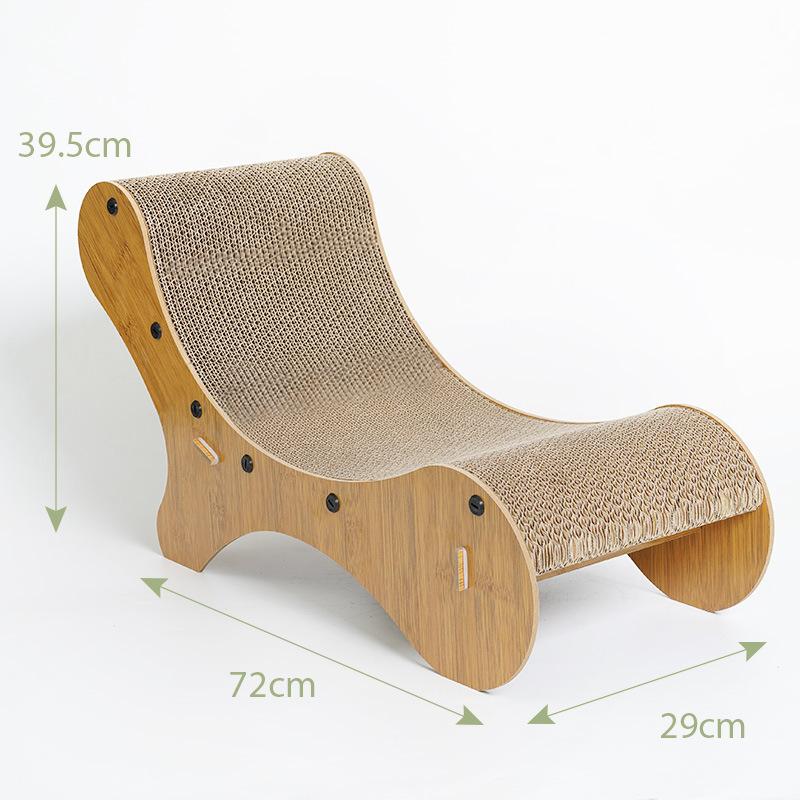 Cat Scratching Wooden Corrugated Cat Scratcher Board Lounge Bed Post Grinding Claw Toys Scrapers for Cats Pet Accessory Products