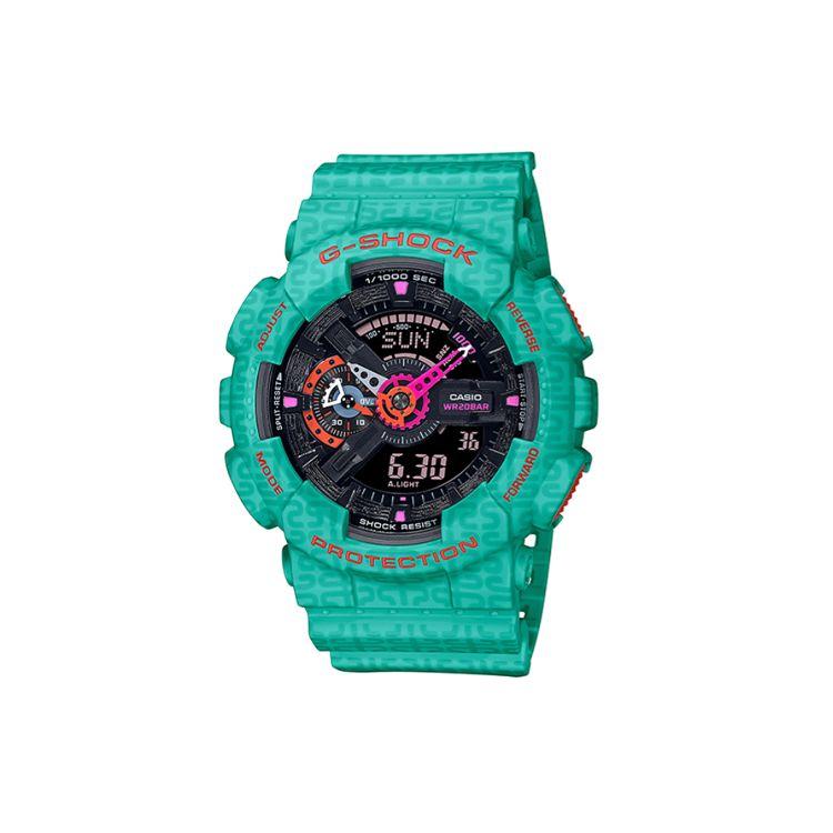 Casio G-Shock Five Tiger Generals Series International Edition Guan Yu Men Watches Black GA-110SGG-3AJR Green Band