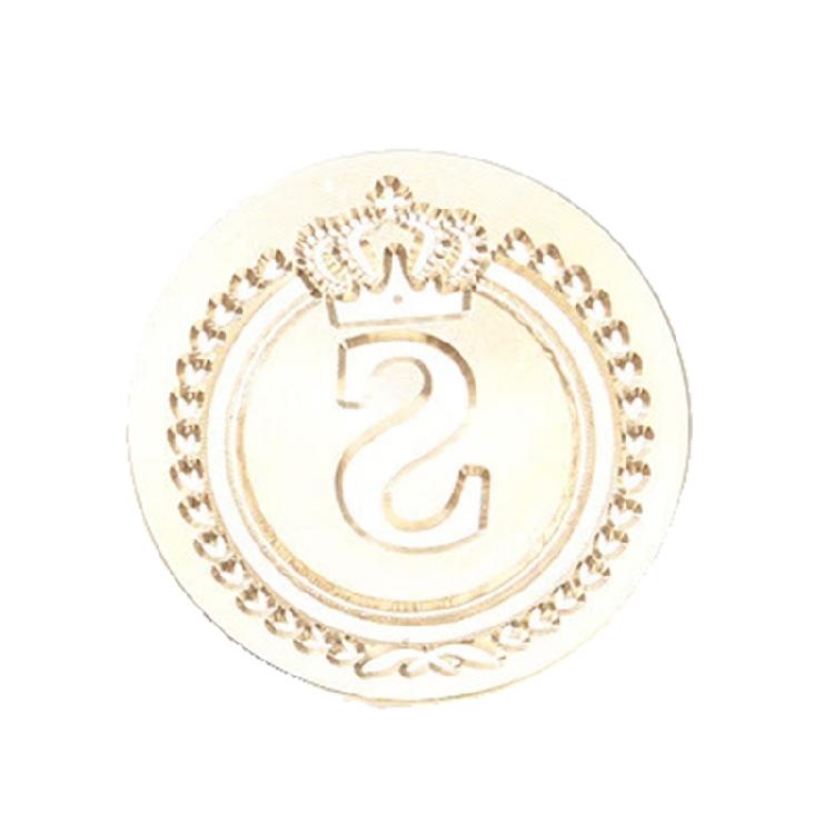 Brass Head Seal Stamp Crown Letters Sealing Wax Stamp for Letter Invitations Decoration English Letters Wax Seal Stamp