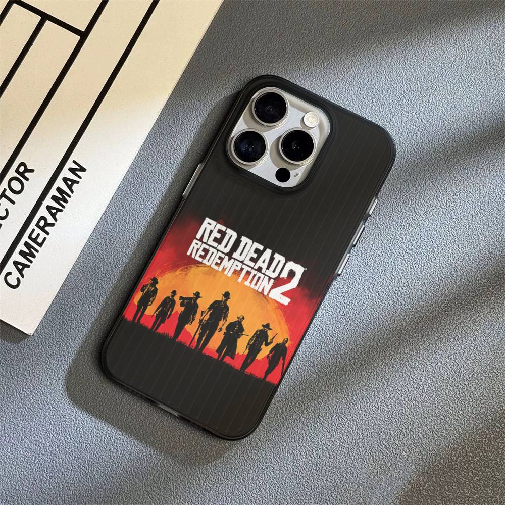 Red Dead Redemption RDR 2 Phone Case For iPhone 17 16 15 11 12 13 14 Pro Max Soft Corrugated Silicone Cover Case